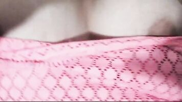 Big ass babe plays with her big tits and wet pussy