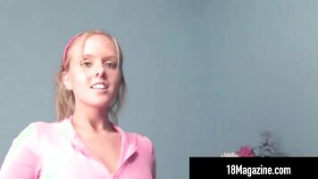 Busty Blonde Innocent Teen Brittany Strip Teases On Webcam!
