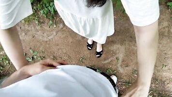 Kaleb_Blake1 fucked LeaAlm in the forest and gave her to suck