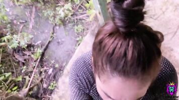 Horny Big Tits Latina was desperate to Suck Dick and get fucked in the rainforest