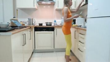 Sexy Girl In The Kitchen No Nudity