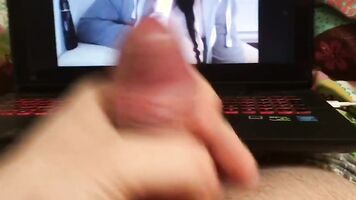 Spying on My Girlfriends Camshow! Cumming to Her Dirty Talk and Moaning!