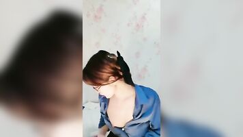 NO.2039, Chinese Webcam, teacher with glasses in black stockings and heels