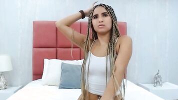 Cute ebony with dreadlocks Wildly Rides to show you